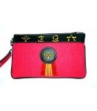 Bolso de mano taurino con hierros y flecos