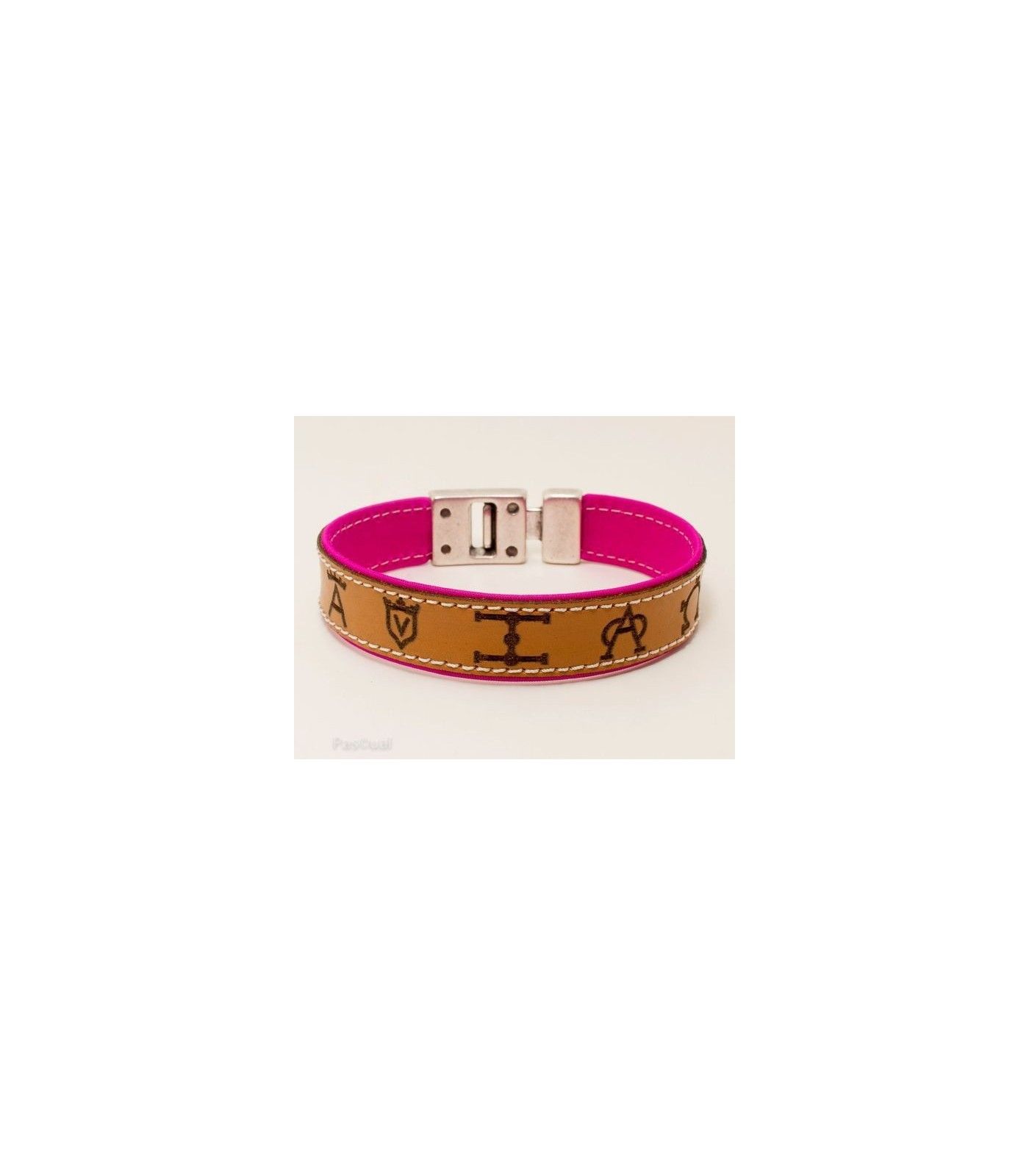 Pulsera hierros piel marrón