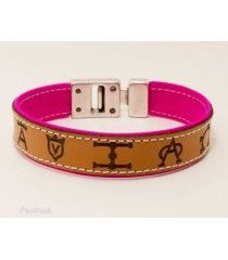Pulsera hierros piel marrón