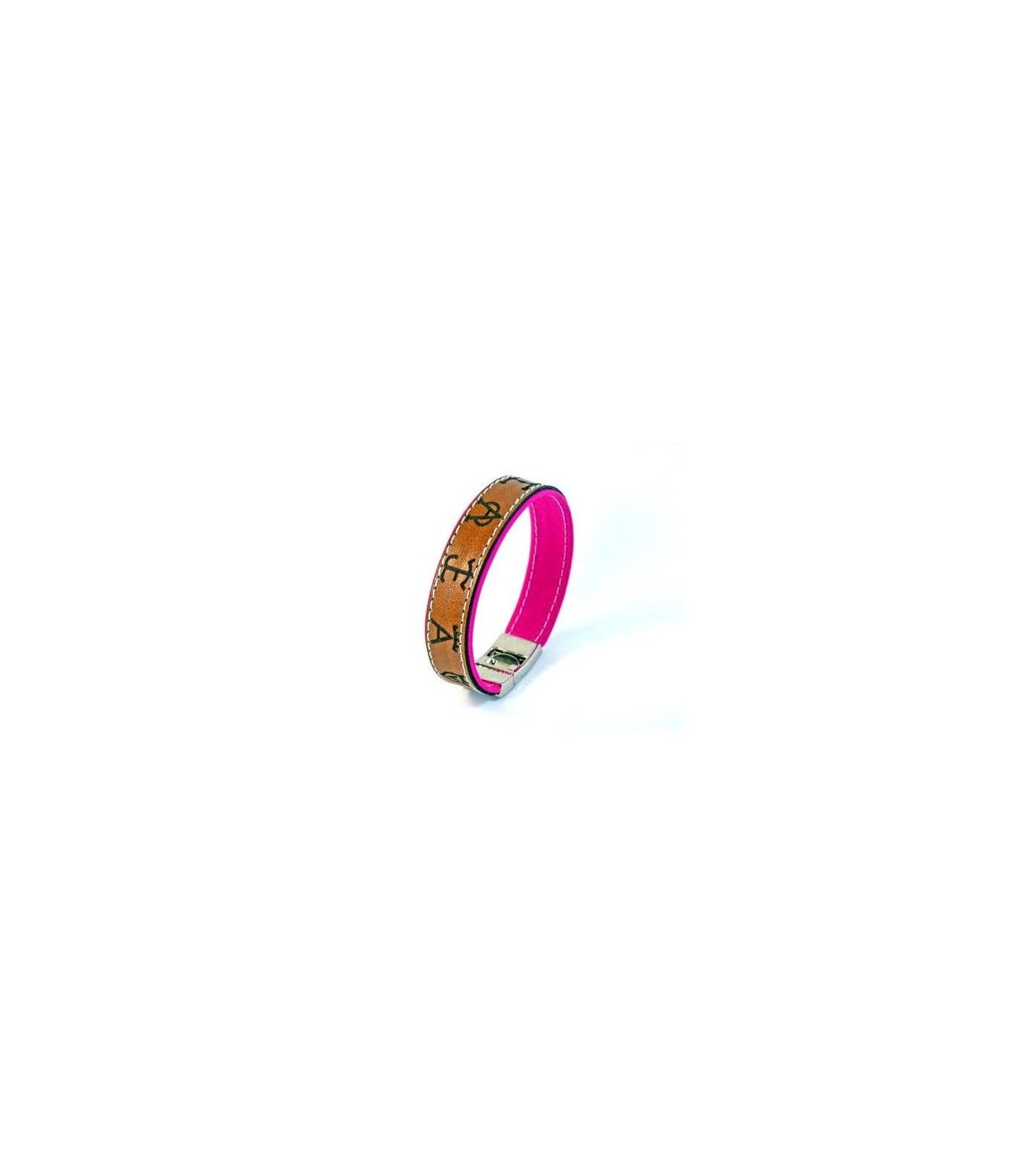 Pulsera hierros piel marrón