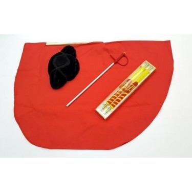 Pack muleta niño con banderillas y montera.