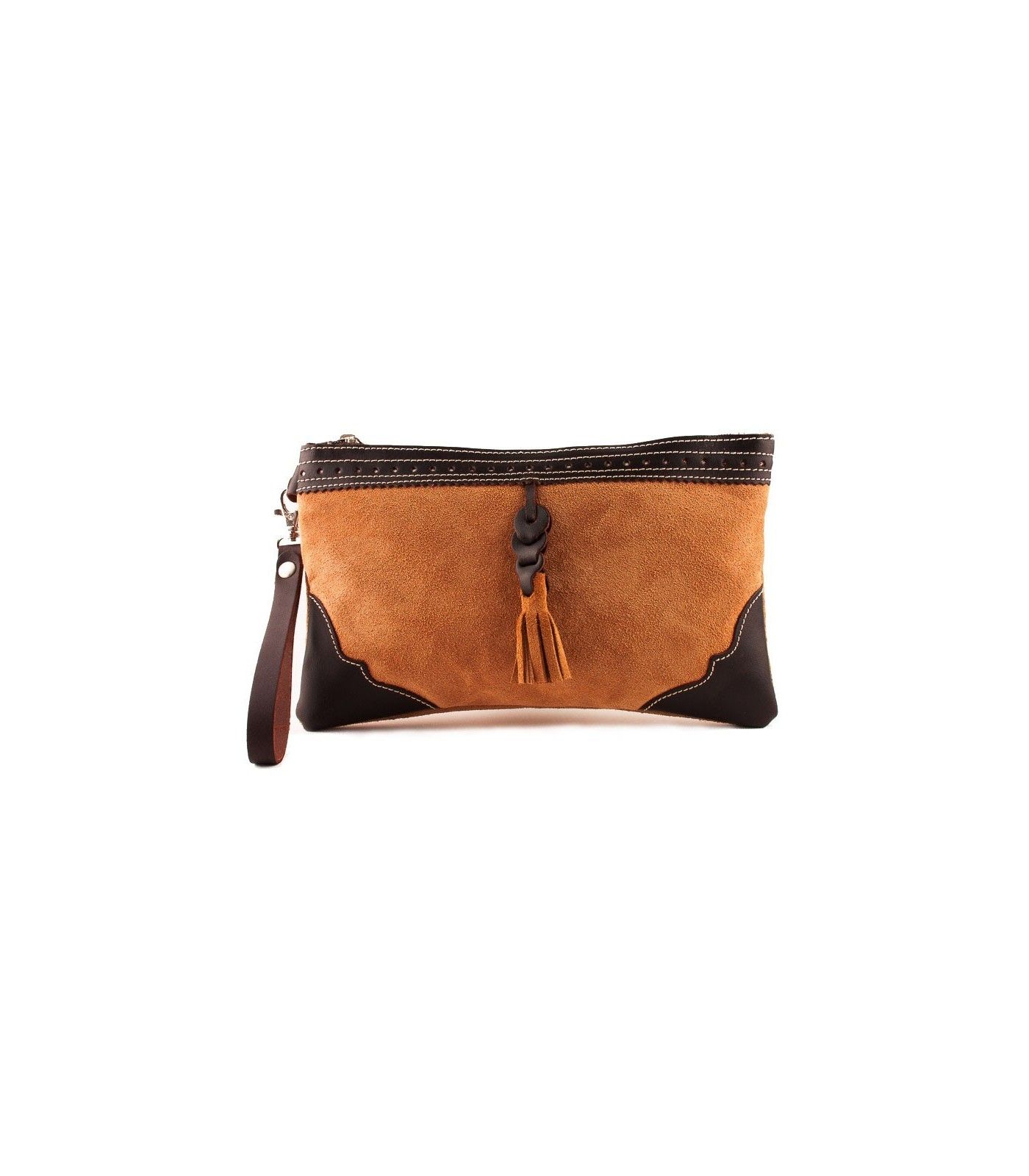 Bolso taurino de mano con hierro y mosquero