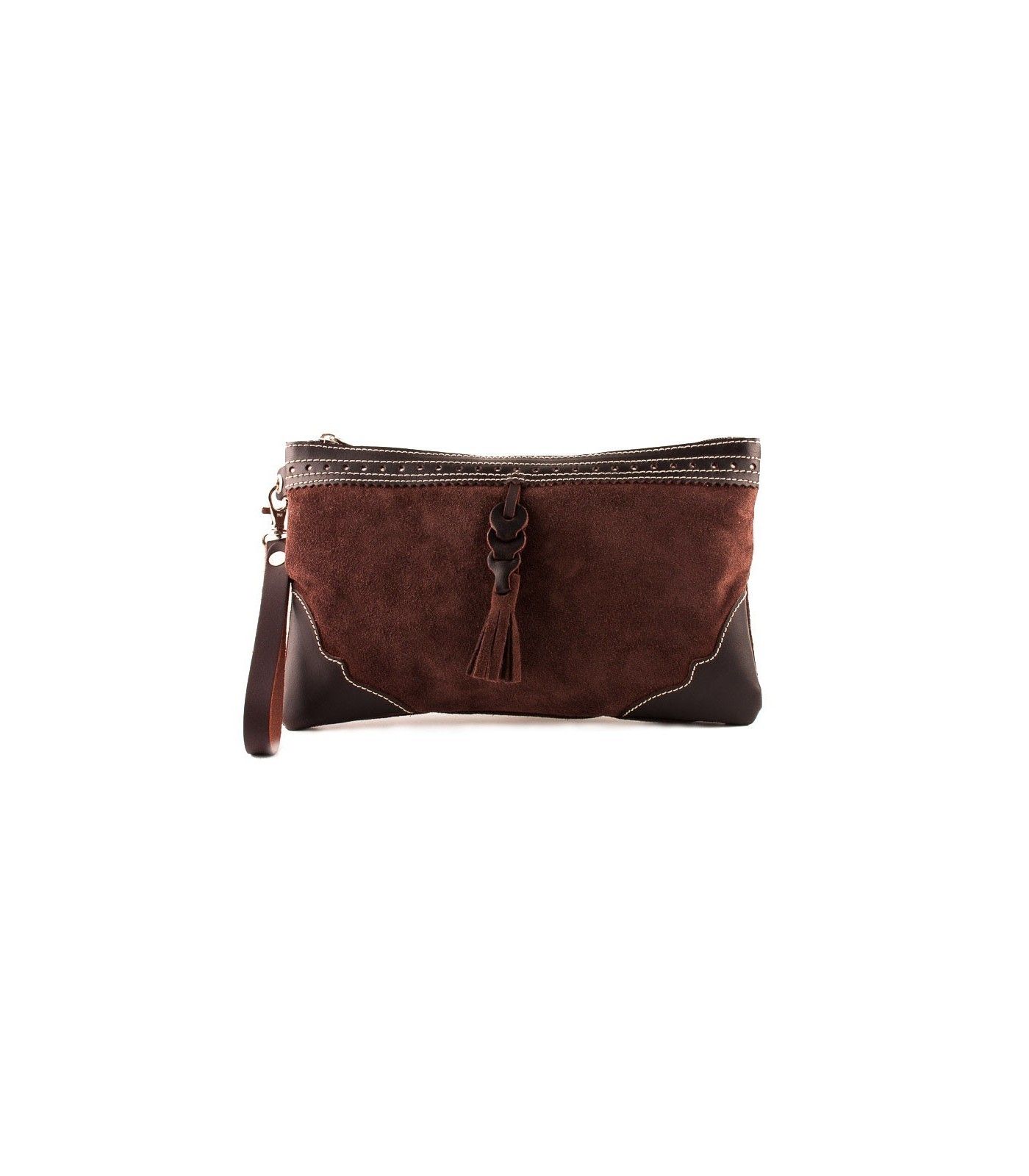 Bolso taurino de mano con hierro y mosquero