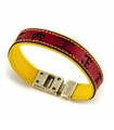 Red leather bracelet with irons