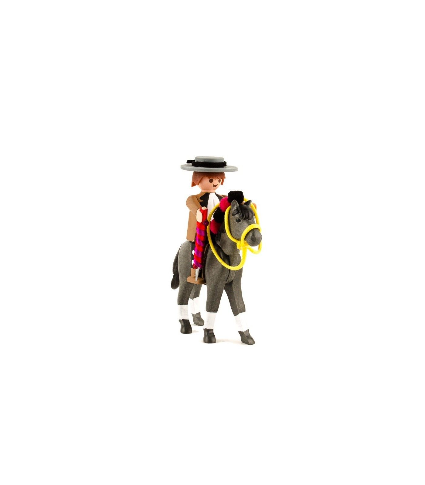 Juguete taurino Rejoneador playmobil pintado artesanálmente.