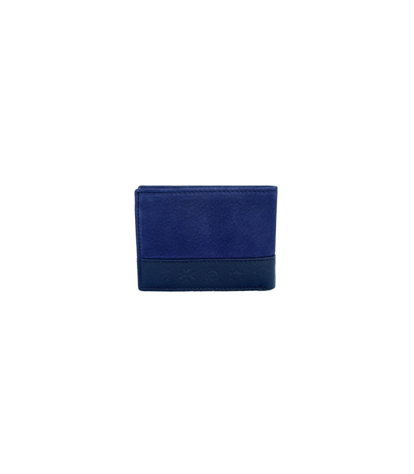 Billetero taurino americano de piel de ante azul