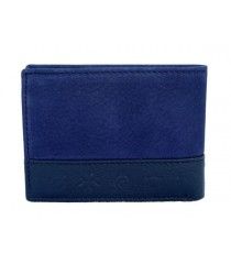 Billetero taurino americano de piel de ante azul