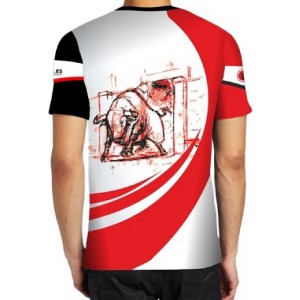 Camiseta deportiva Toro negro saliendo de toriles  - 2
