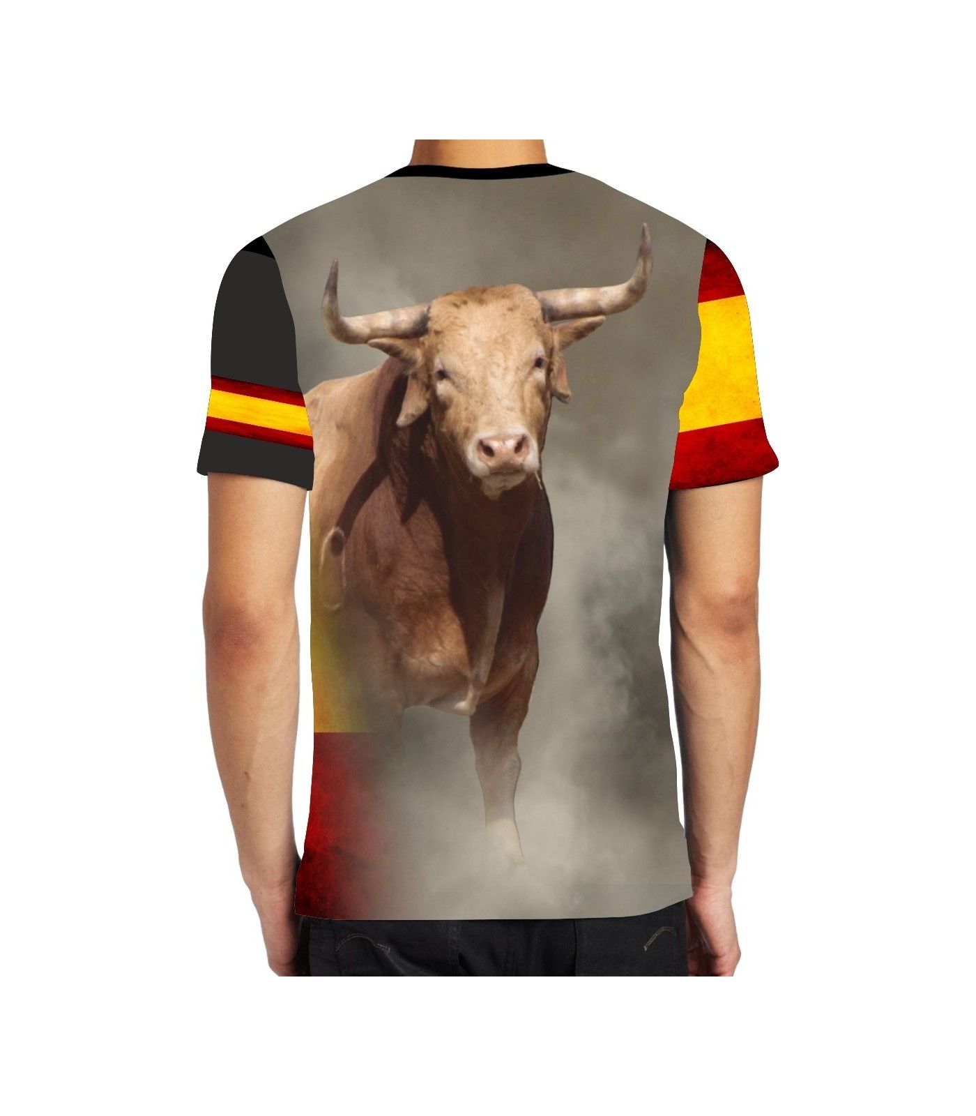 T-shirt with black bull and spanish flag  - 2