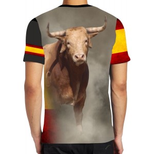 Camiseta con Toro negro y bandera de España  - 2