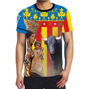Camiseta taurina con virgen y Señera  - 1