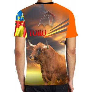 Camiseta taurina con toro y Señera  - 2