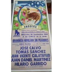 Affiche taurine Année 1993 Graphique Ortega Enguera