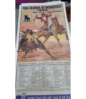 Bullfighting poster Year 1993 Graphic Ortega de Montserrat  - 1