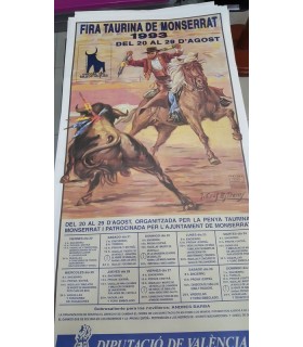 Cartel taurino Año 1993 Gráfica Ortega de Montserrat  - 1