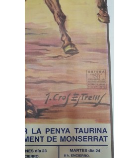 Bullfighting poster Year 1993 Graphic Ortega de Montserrat  - 2