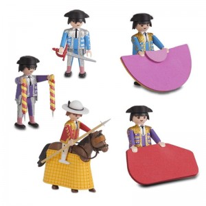 Cuadrilla de playmobil toreros, con picador y cuatro toreros Mastoro - 1