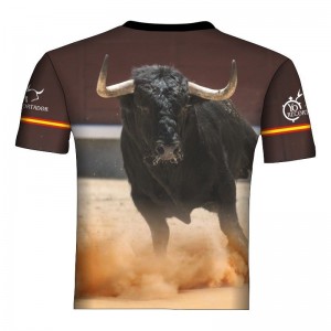 Chemise taurine bleu avec taureau  - 2