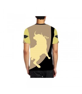 Taurine T-shirt with meat bull in the field  - 2