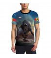 Taurine T-shirt with bull drawing in the square  - 1