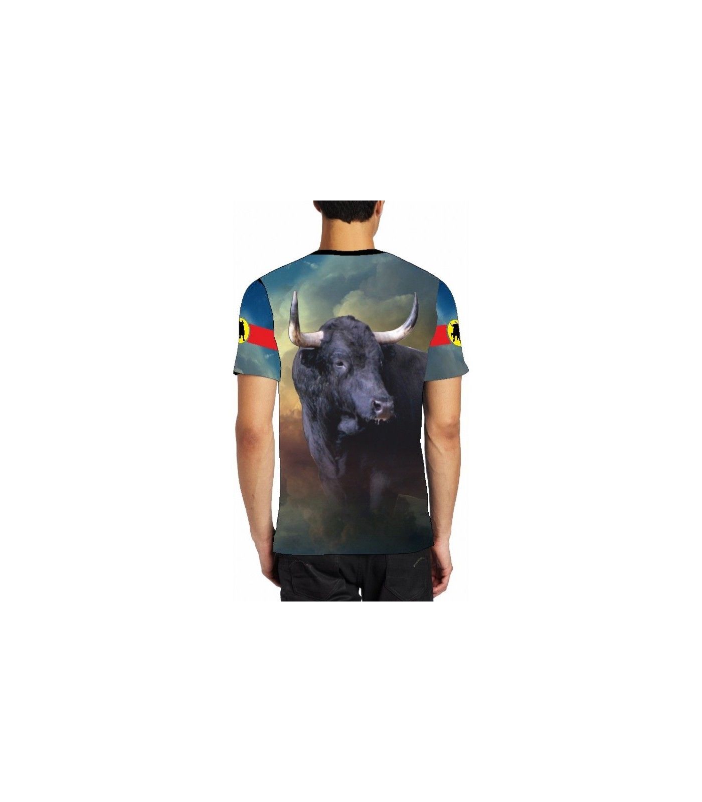 Chemise taurine avec dessin de taureau sur la place  - 2
