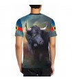 Taurine T-shirt with bull drawing in the square  - 2