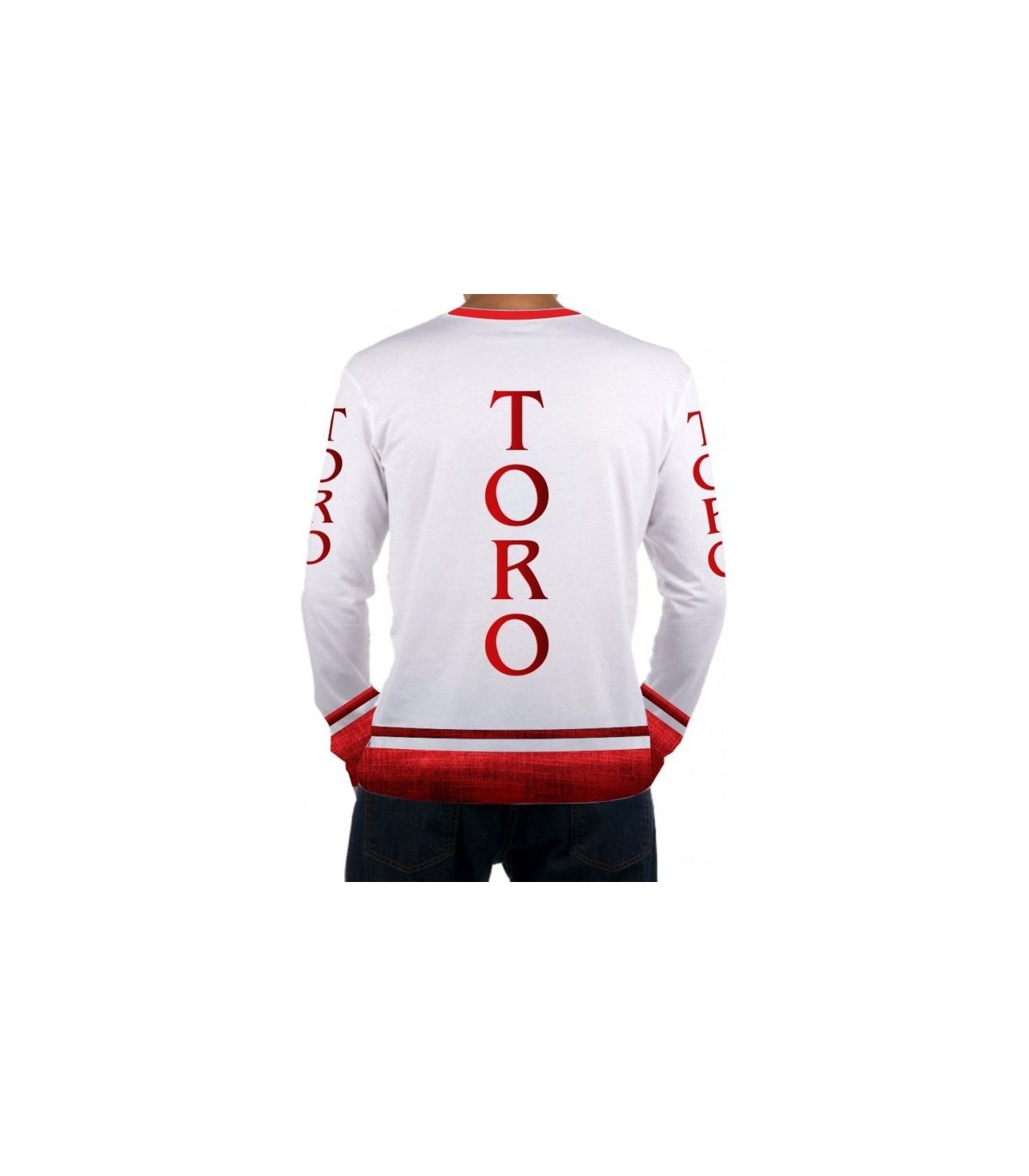 Camiseta taurina manga larga con dibujo de toro en plaza  - 2