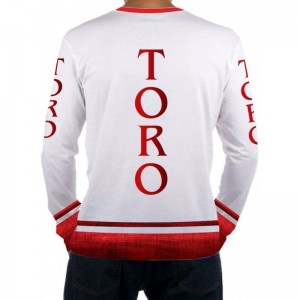 Camiseta taurina manga larga con dibujo de toro en plaza  - 2