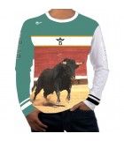 Camiseta taurina manga larga con toro en la plaza  - 1