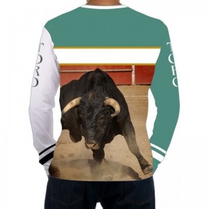 Chemise taurine à manches longues avec taureau dans l´arena  - 2