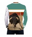 Long-sleeved bullfighter t-shirt with bull in the square  - 2