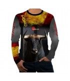 Long-sleeved bullfighting shirt with Spanish flag  - 1