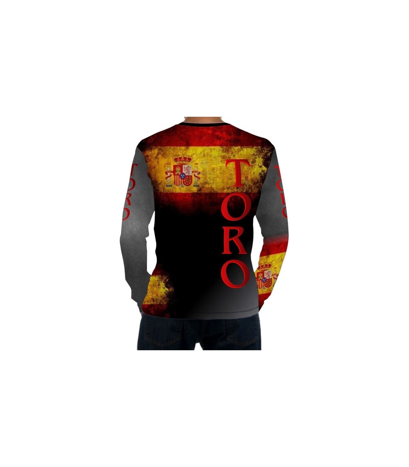 Chemise taurine à manches longues avec drapeau de l´Espagne  - 2