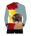 Long-sleeved bullfighter t-shirt with bull embisting the flag of Spain  - 2