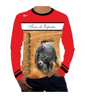 Long-sleeved bullfighter t-shirt with spanish bulls  - 1