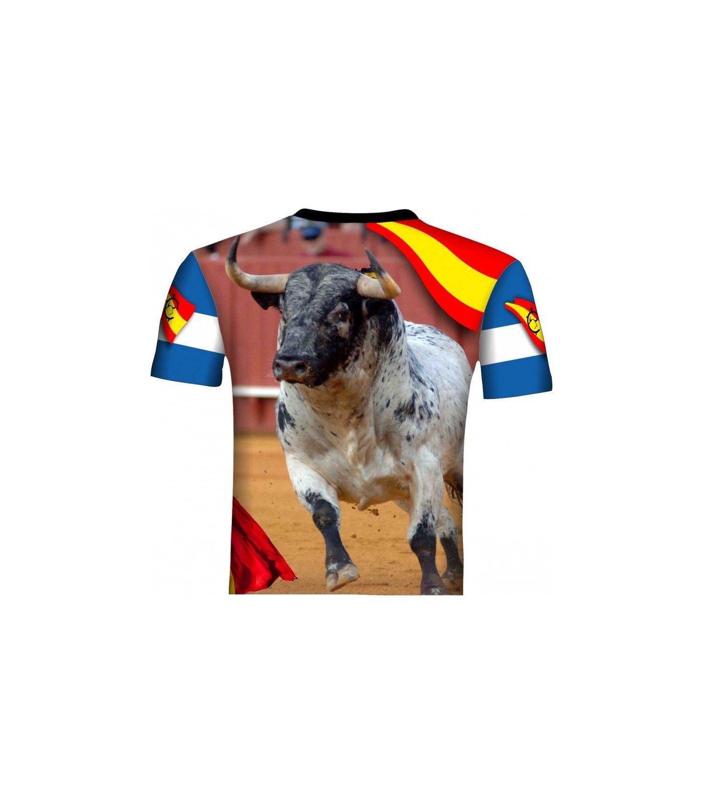 Bullfighting shirt with bull and cross flag  - 2