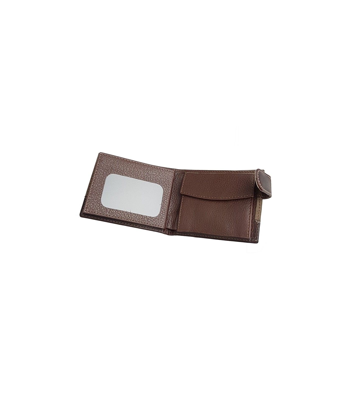 Portefeuille taurine en cuir marron avec fers gravés  - 3