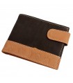 Brown suede taurine wallet with bullfighting irons