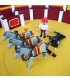 Mulillas de trois chevaux pour ramper des taureaux playmobil échelle originale. Mastoro - 1