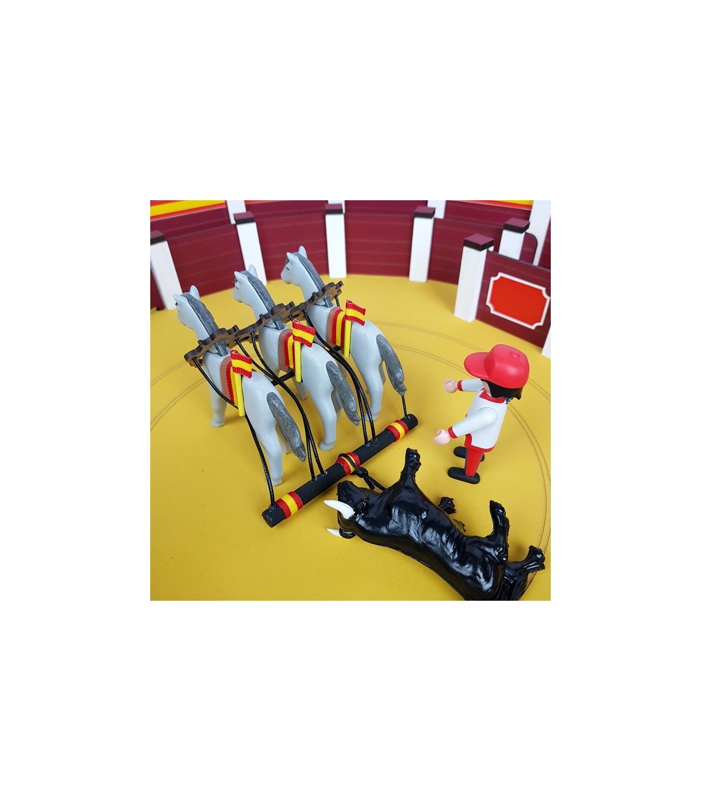 Mulillas de trois chevaux pour ramper des taureaux playmobil échelle originale. Mastoro - 3