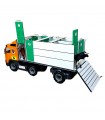 Camion de transport de grands taureaux avec 2 cages individuelles et rampe arrière