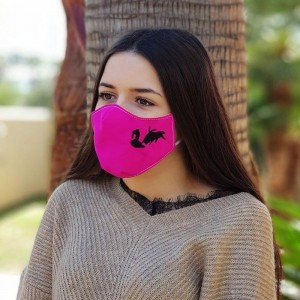Mascarilla de tela de capote con toro bordado  - 1