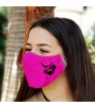 Hood fabric mask with embroidered bull  - 3