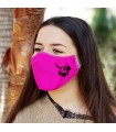 Hood fabric mask with embroidered bull  - 4