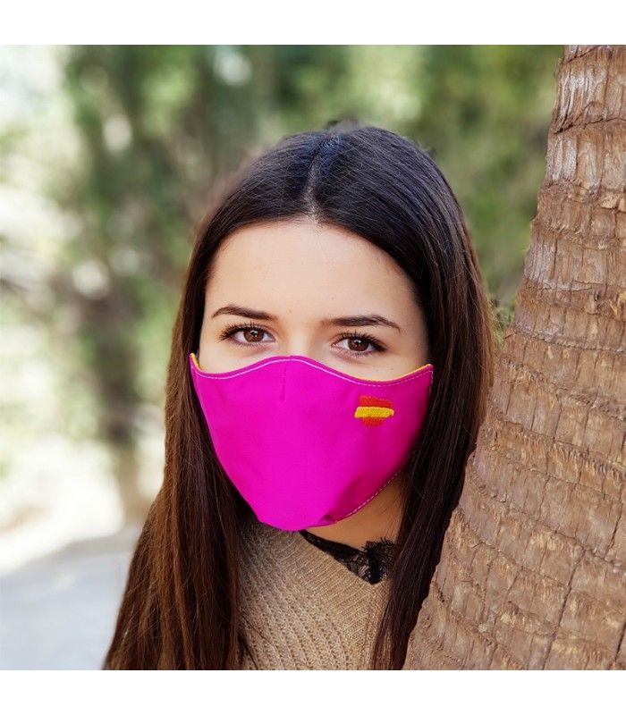 Mascarilla de tela de capote con toro bordado  - 7