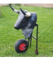 Bullfighting cart for children, with real horns and folding.  - 7