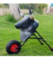 Bullfighting cart for children, with real horns and folding.  - 11