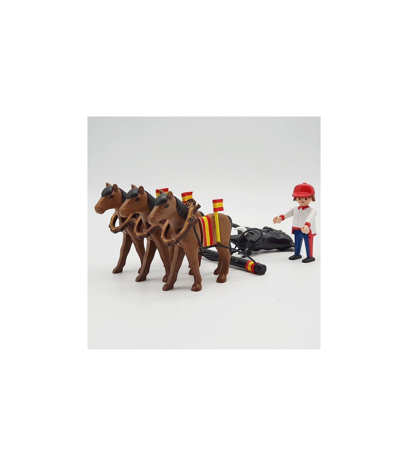Mulillas de trois chevaux pour ramper des taureaux playmobil échelle originale. Mastoro - 5
