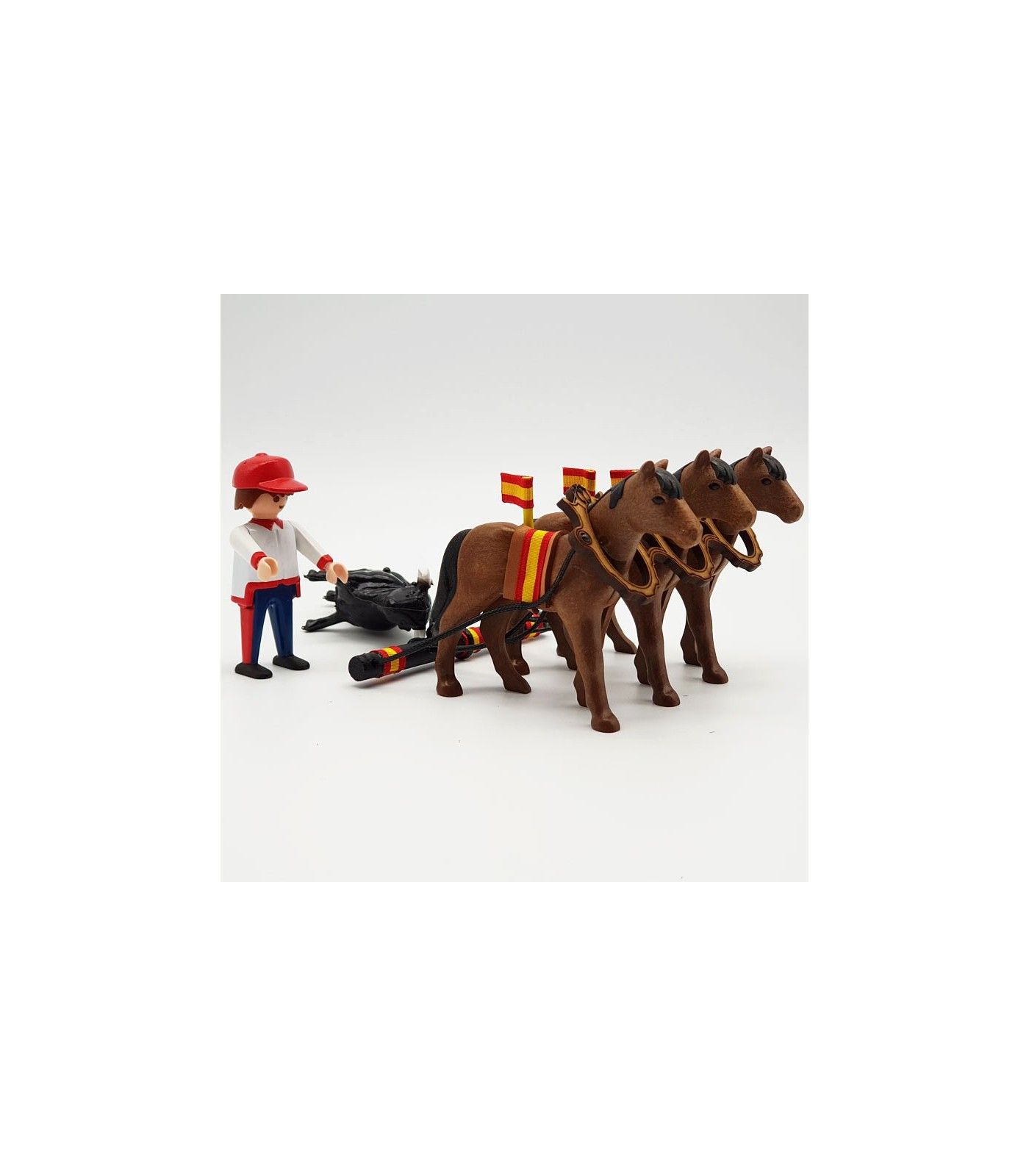 Mulillas de trois chevaux pour ramper des taureaux playmobil échelle originale. Mastoro - 6