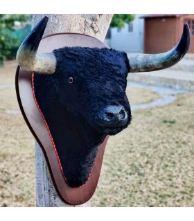 Cabeza de toro de fibra para decoración